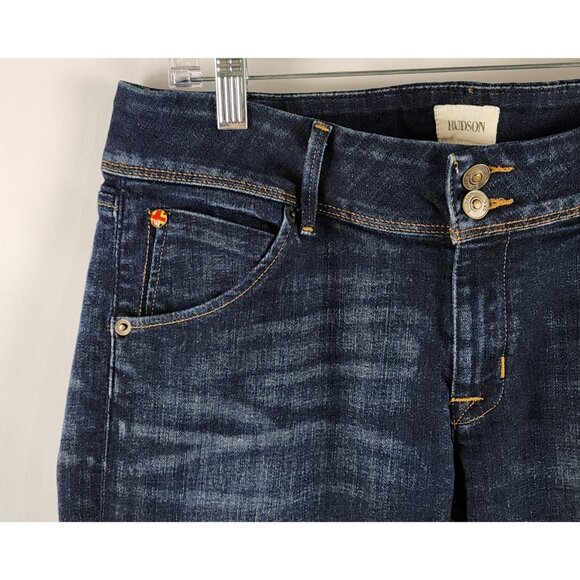 Hudson Jeans Womens 30x32 Blue Collin Flap Pocket Skinny Denim - Picture 3 of 10